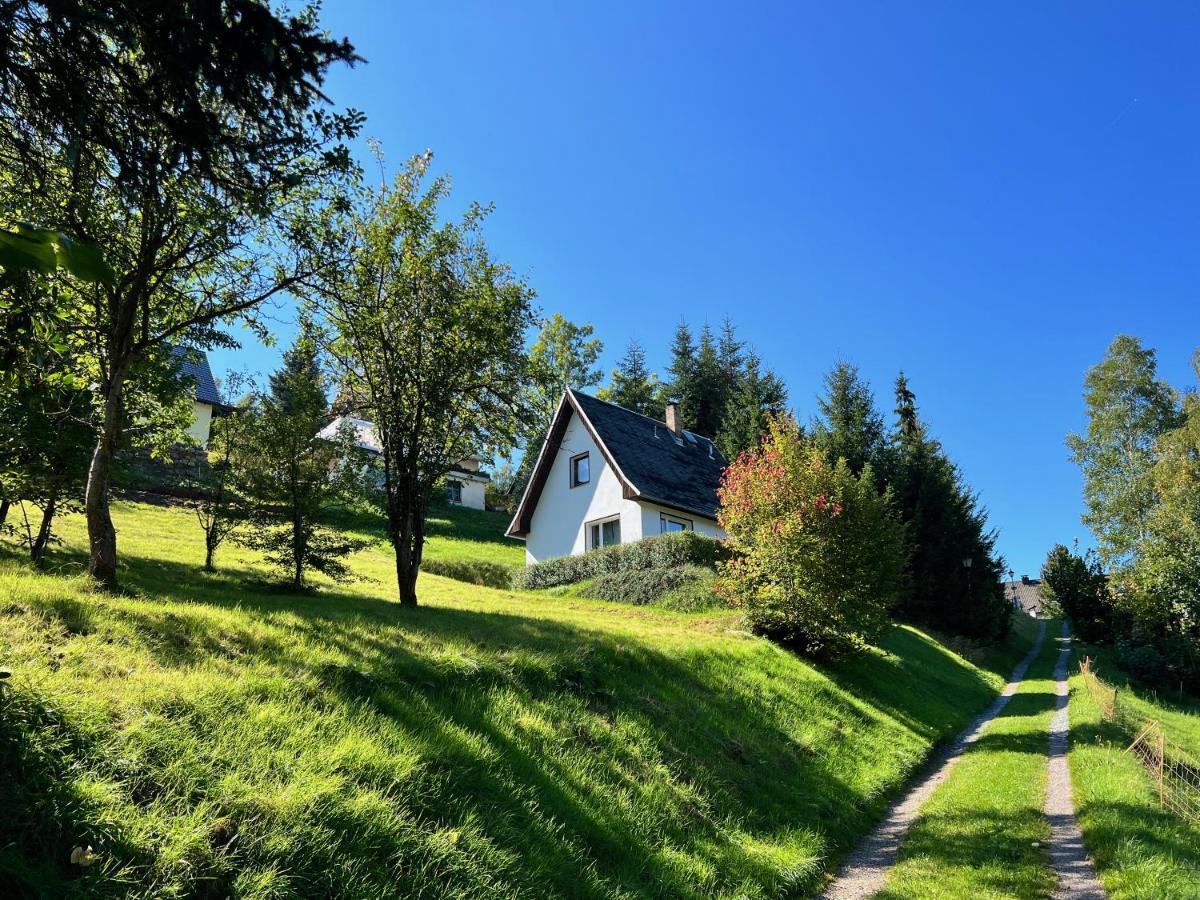 Urige Berghuette Mit Kamin Und Sauna Im Erzgebirge Nahe Schwarzwassertal Pobershau Exterior photo